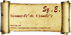 Szemerédi Elemér névjegykártya